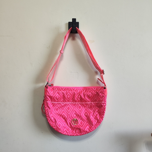 Ivivva Handbags - Ivivva Pink Geometric Crossbody Bag